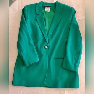 Sag Harbor One Button Lined 100% Wool Blazer Size 10